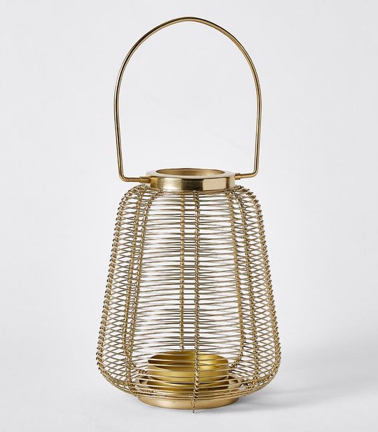 Gold Wire Lantern - Large