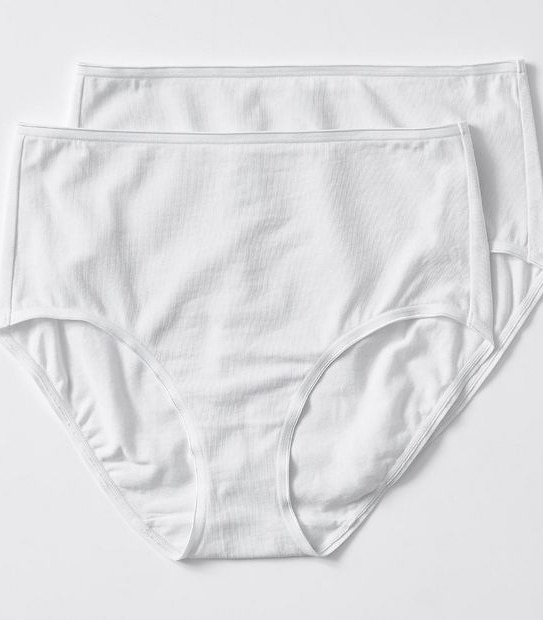 2 Pack Aloe Vera Infused Full Briefs - White