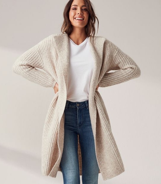 Edge To Edge Coatigan - Oatmeal Marle