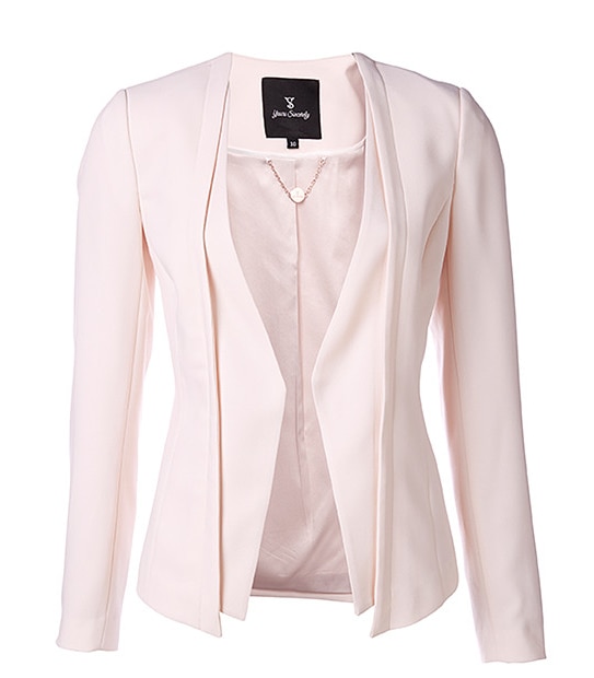 Yours Sincerely Cropped Blazer - Soft Pink
