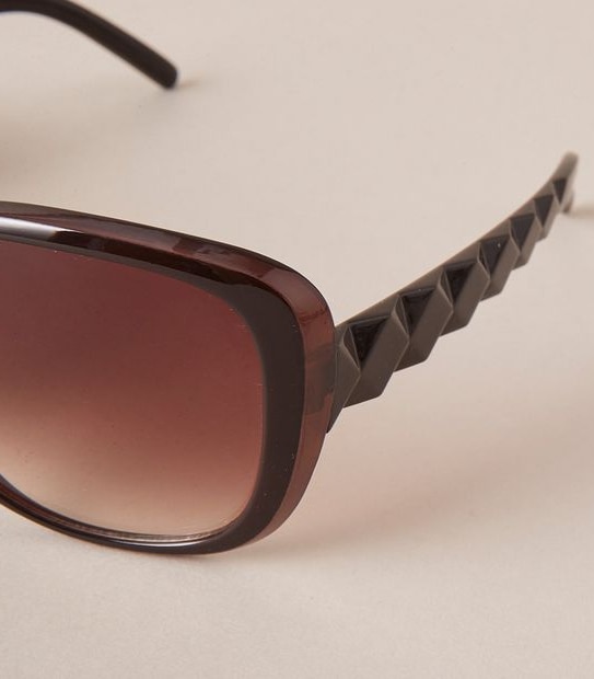 Womens Square Wrap Sunglasses - Brown