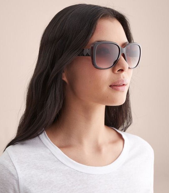 Womens Square Wrap Sunglasses - Brown