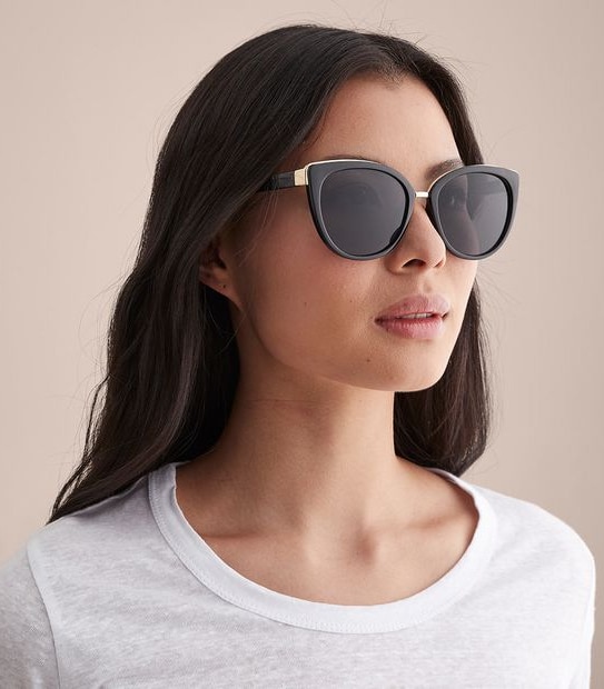 Womens Cat Eye Sunglasses - Black