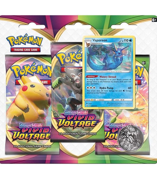 Pokemon TCG: Sword & Shield—Vivid Voltage expansion 3 Pack Assorted