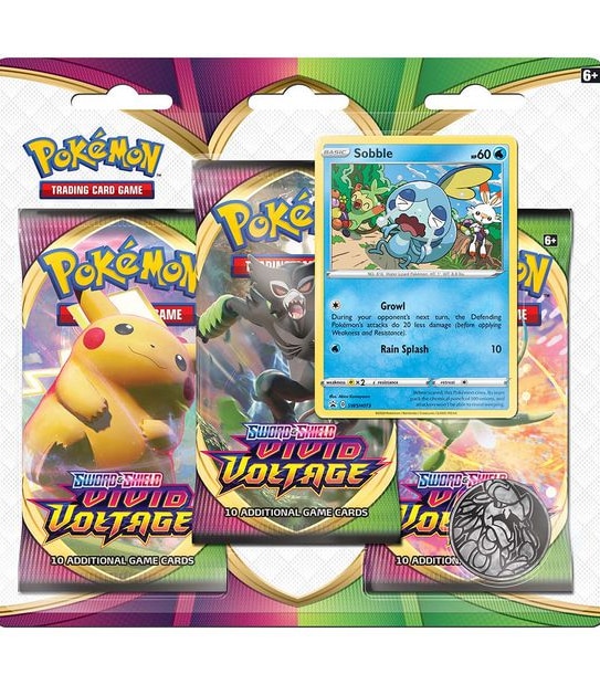 Pokemon TCG: Sword & Shield—Vivid Voltage expansion 3 Pack Assorted