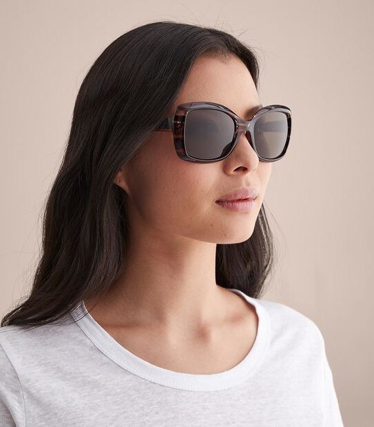 Womens Square Fashion Sunglasses - Tortoiseshell