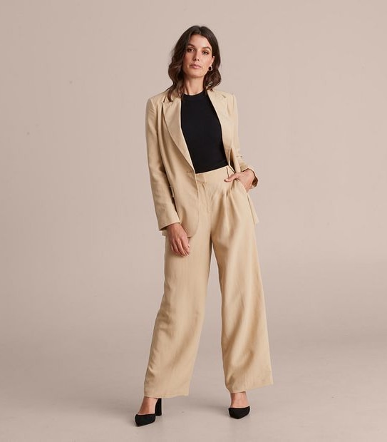 Preview Linen Blend Single Breasted Blazer