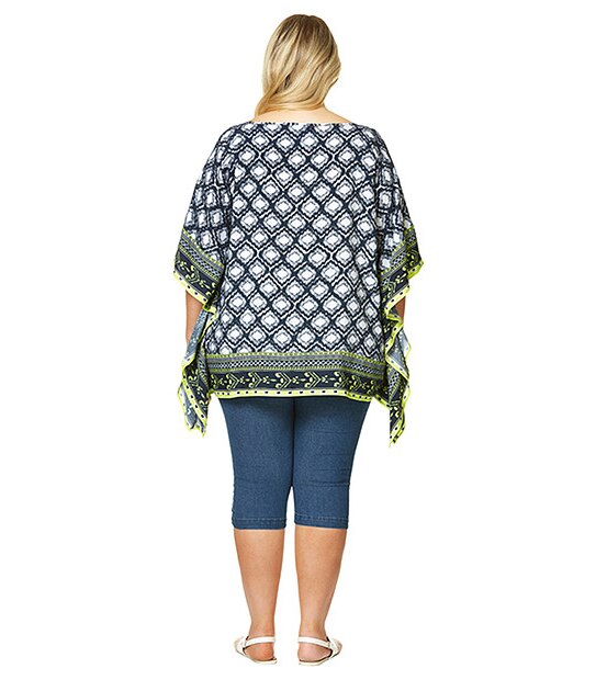 Belle Curve Border Print Kaftan