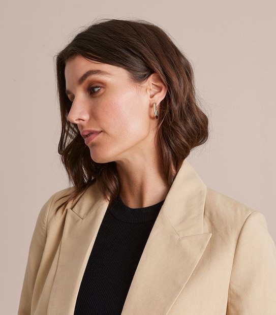 Preview Linen Blend Single Breasted Blazer