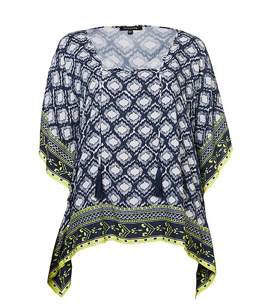 Belle Curve Border Print Kaftan