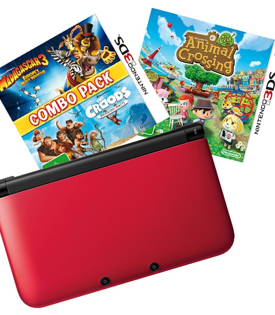 Nintendo 3DS XL Console & 3 3DS Games Bundle
