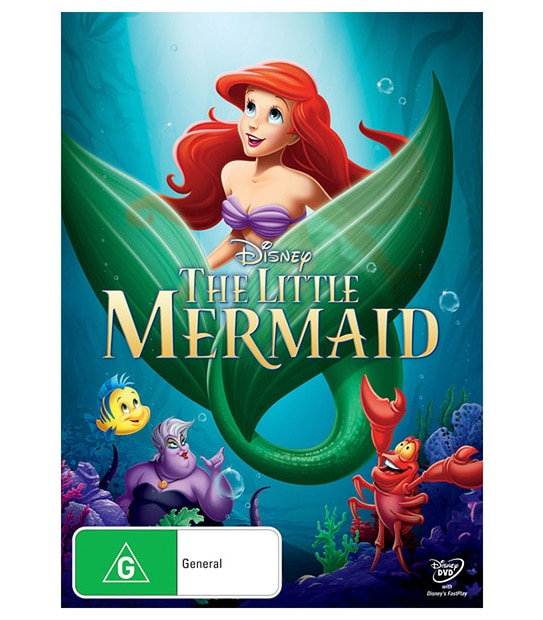 Disney Princess The Little Mermaid Sparkling Princess Ariel + The Little Mermaid DVD Bundle