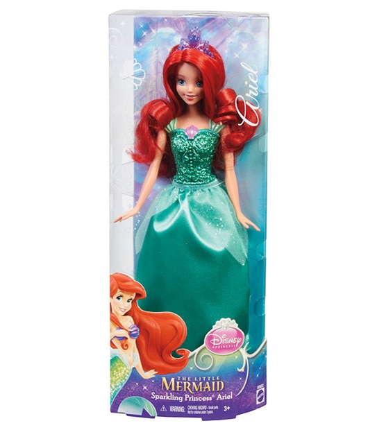 Disney Princess The Little Mermaid Sparkling Princess Ariel + The Little Mermaid DVD Bundle