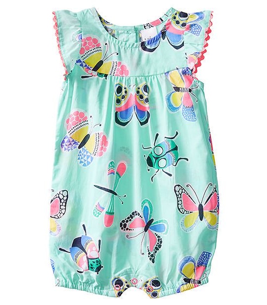 Baby Luna Butterfly Print Playsuit