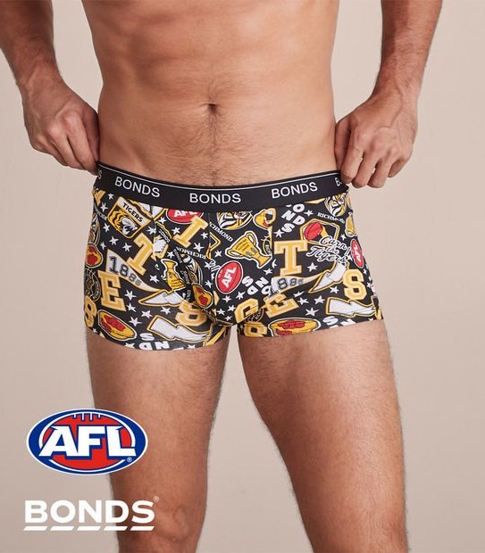 Bonds AFL&reg; Guyfront Trunks - Richmond Tigers