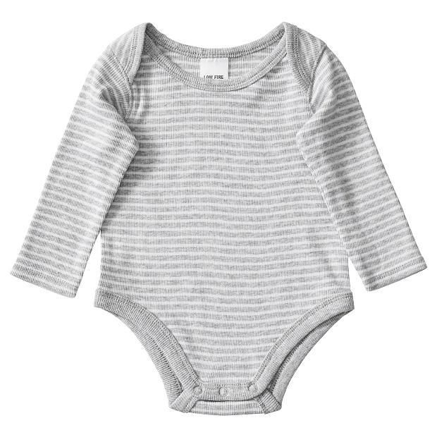 Baby Organic Cotton Long Sleeve Stripe Print Bodysuit Baby Organic Cotton Long Sleeve Stripe Print Bodysuit