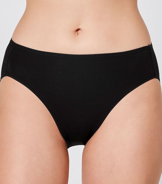 2 Pack Aloe Vera Infused High Cut Briefs - Black