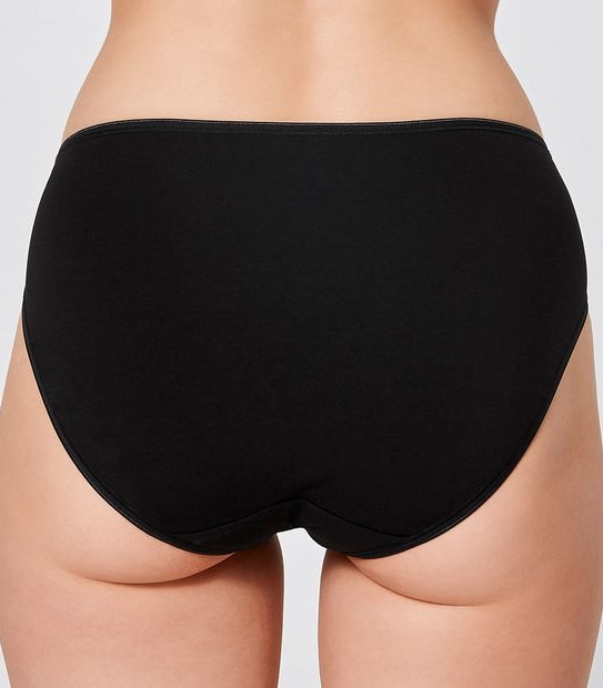 2 Pack Aloe Vera Infused High Cut Briefs - Black