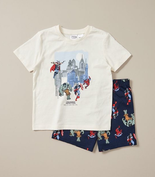 2 Pack Marvel Cotton Pyjama Sets
