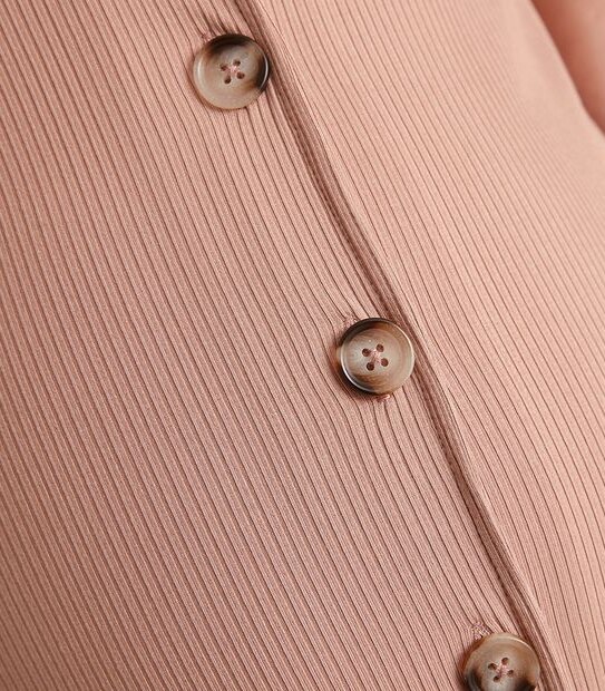 Maternity Ribbed Button Through Dress