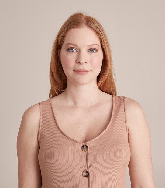 Maternity Ribbed Button Through Dress