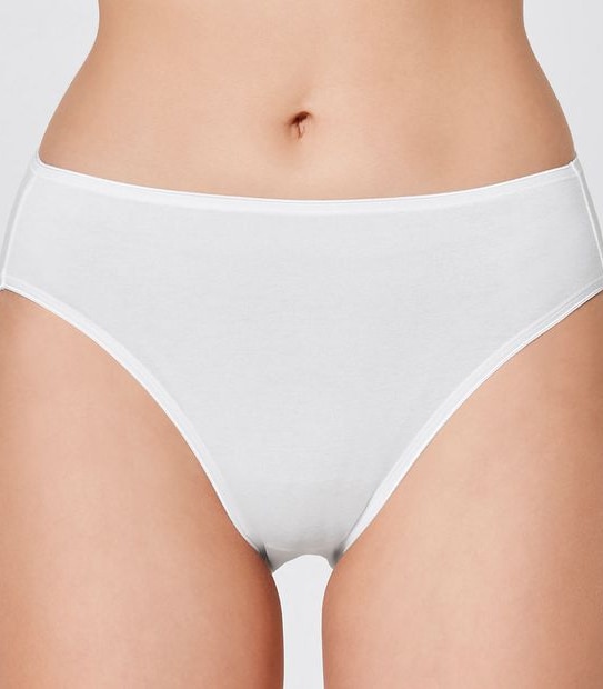 2 Pack Aloe Vera Infused High Cut Briefs - White