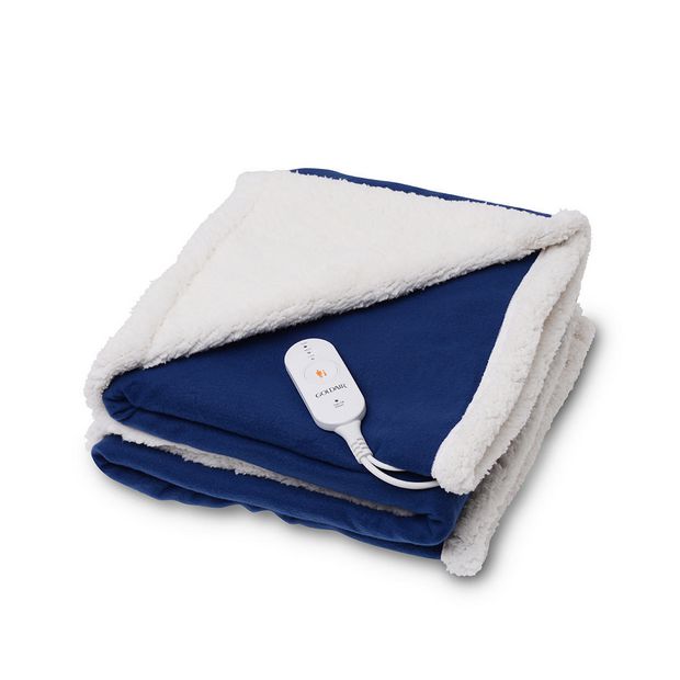 Goldair Micro Fleece u0026 Sherpa Heated Throw GEFT130 | Target Australia