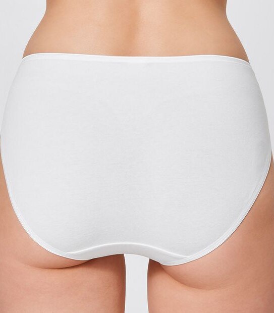 2 Pack Aloe Vera Infused High Cut Briefs - White