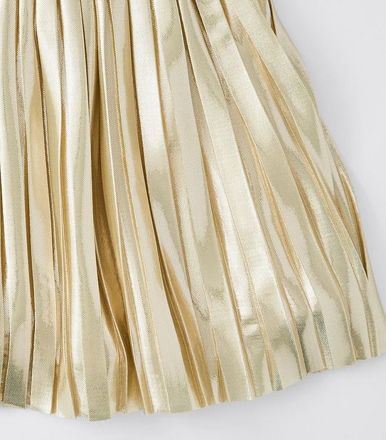 Metallic Pleat Skirt