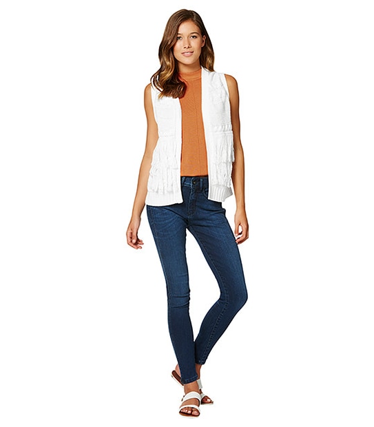 Lily Loves Fringe Vest - Cream 3 of 5