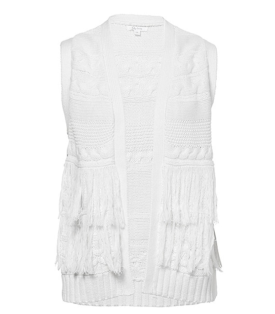Lily Loves Fringe Vest - Cream 4 of 5