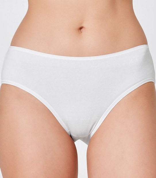 2 Pack Aloe Vera Infused Midi Briefs - White