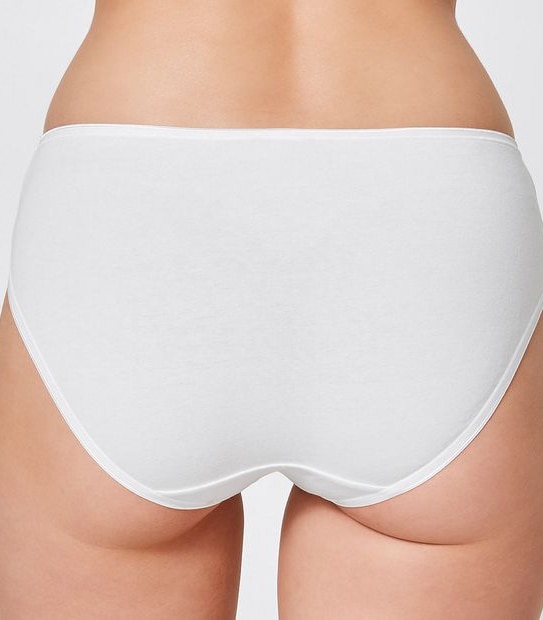 2 Pack Aloe Vera Infused Midi Briefs - White