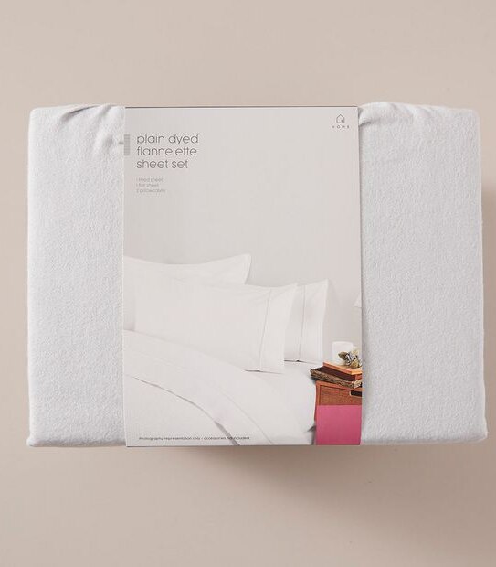 Plain Dyed Flannelette Sheet Set - King Bed