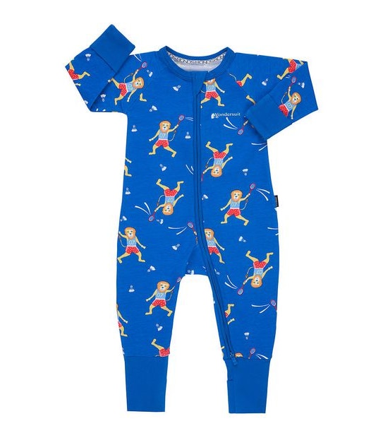 Baby Bonds Zip Coverall - Badmington Blue