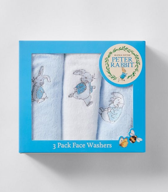 Peter Rabbit Face Washers 3 Pack