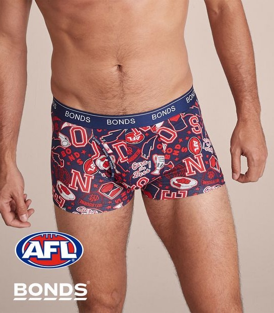 Bonds AFL&reg; Guyfront Trunks - Melbourne Demons