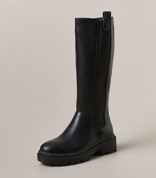 Womens Rue Cleated Chunky Long Boots