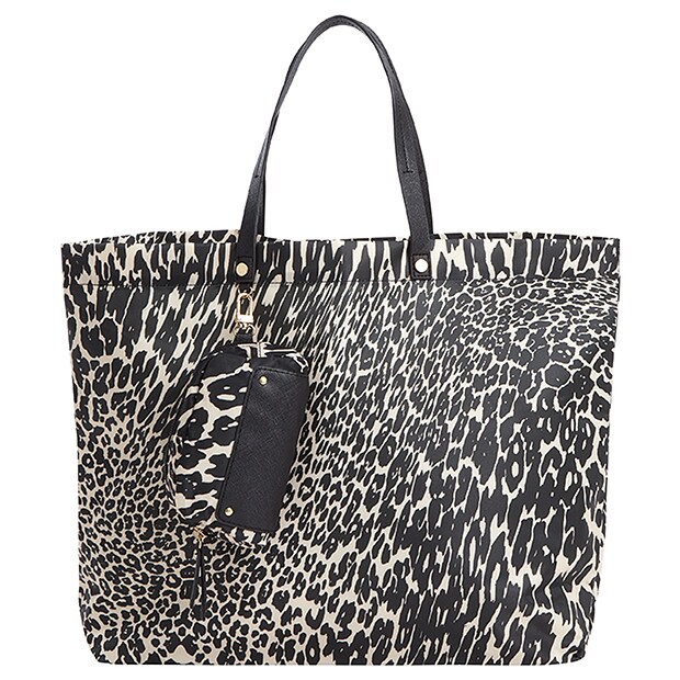 Bond Nylon Shopper - Black/Taupe Bond Nylon Shopper - Black/Taupe