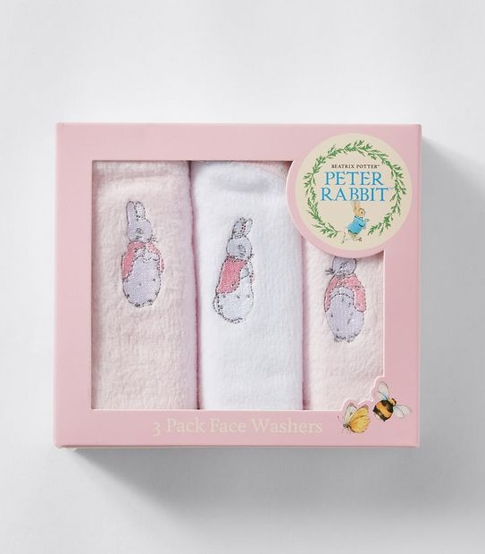 Peter Rabbit Face Washers 3 Pack