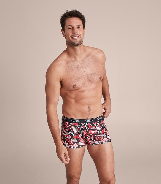 Bonds AFL&reg; Guyfront Trunks - Essendon Bombers