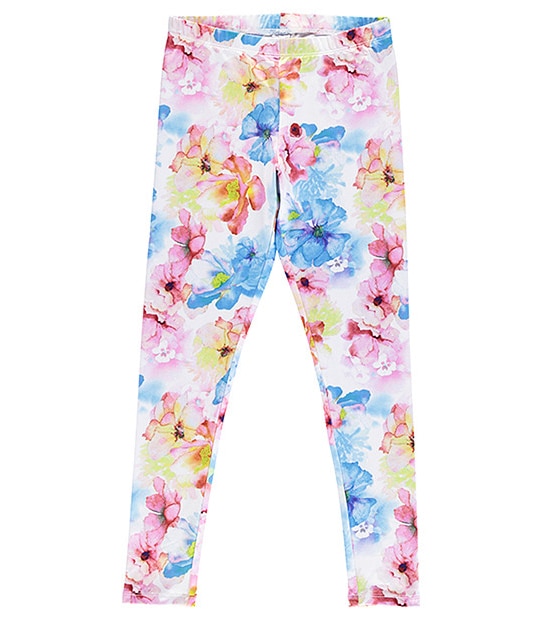 Girls' Full Length Floral Print Leggings