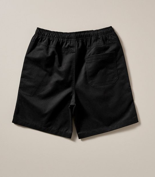 School Drill Shorts - Black
