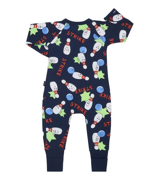 Baby Bonds Zip Coverall - Navy Blue Strike