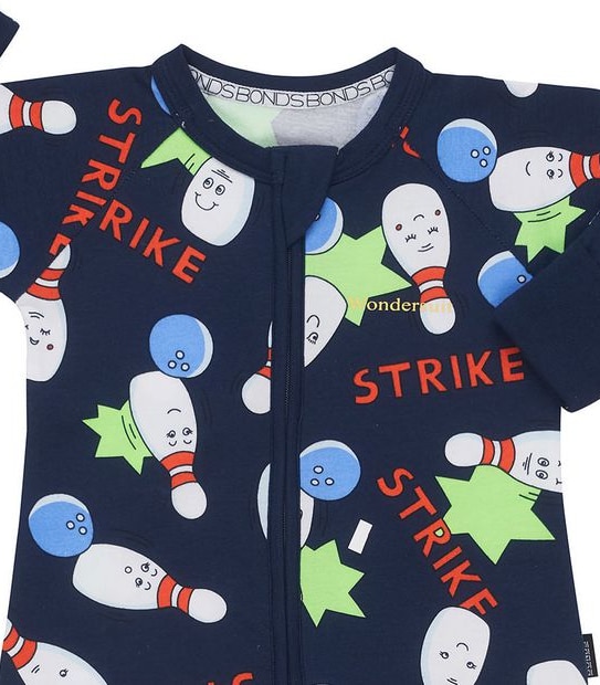 Baby Bonds Zip Coverall - Navy Blue Strike