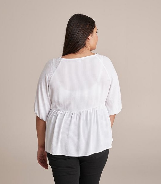 Curve Puff Sleeve Top