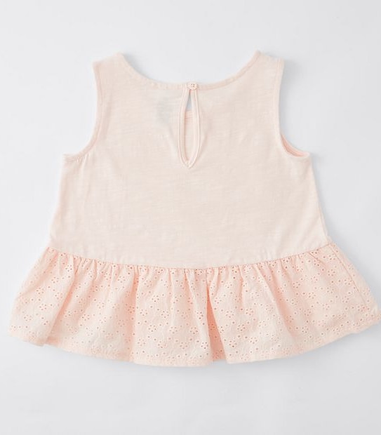 Broderie Peplum Tank