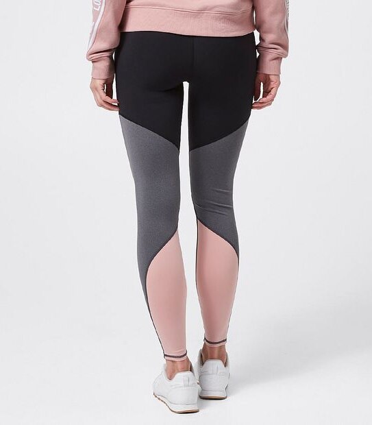 Lonsdale London Paignton Full Length Colour Blocked Leggings - Black/Pink