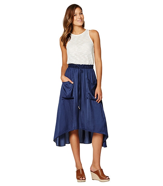 Lily Loves Hi-Low Skirt - Navy