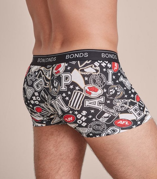 Bonds AFL&reg; Guyfront Trunks - Collingwood